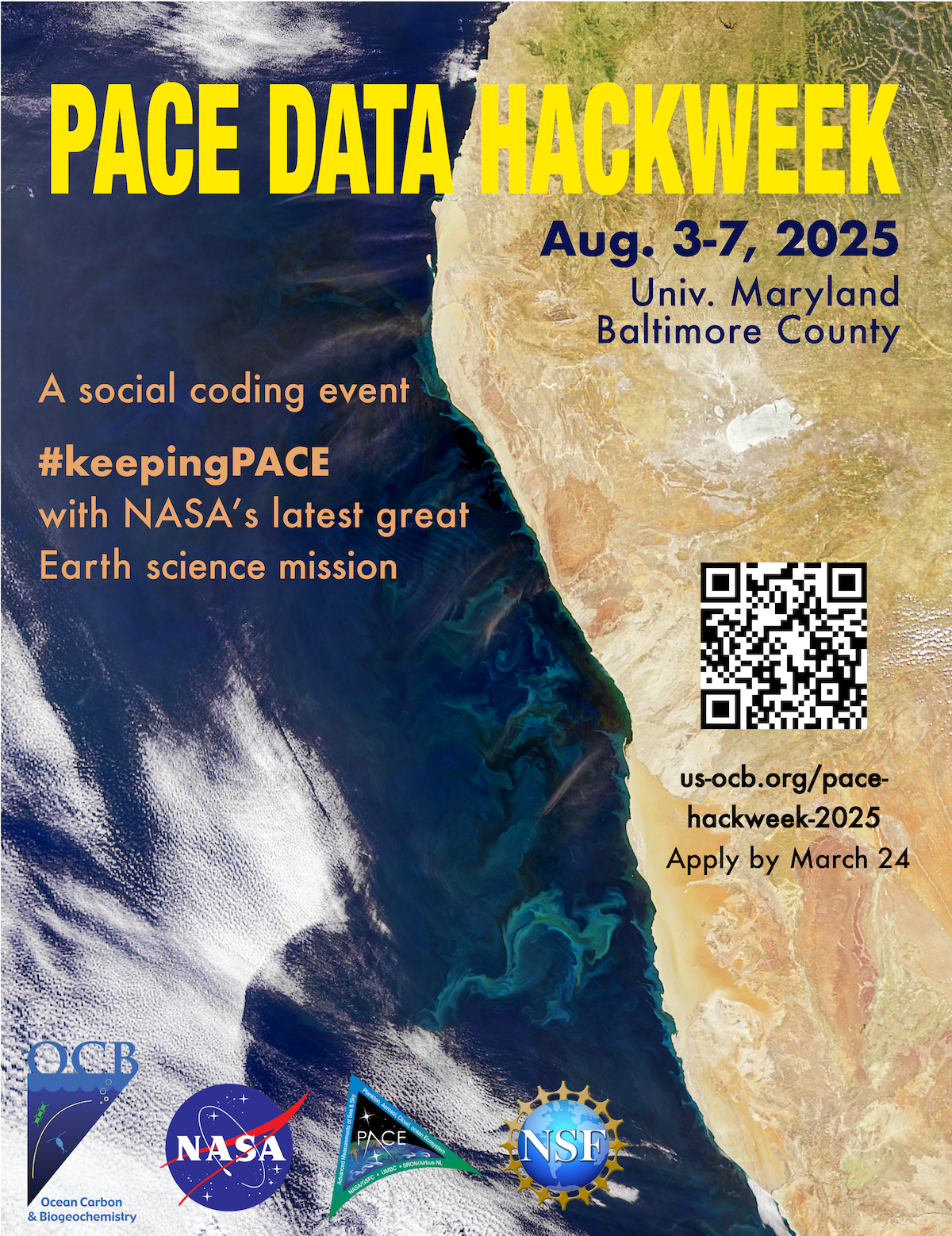 PACE Data Hackweek flyer 2025